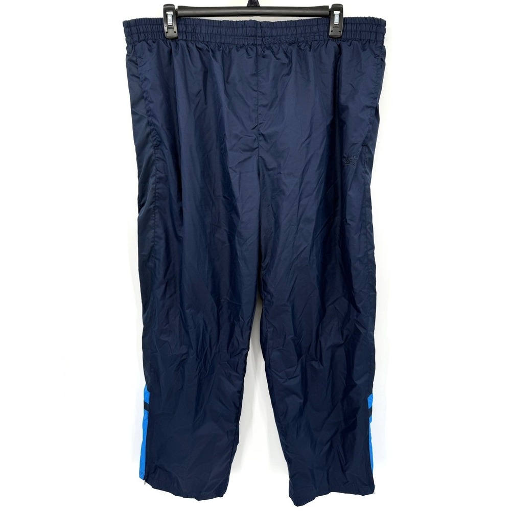 Starter Track Pants Men XL Dark Navy RM34301 Mesh Lined Ankle Zip Athletic
